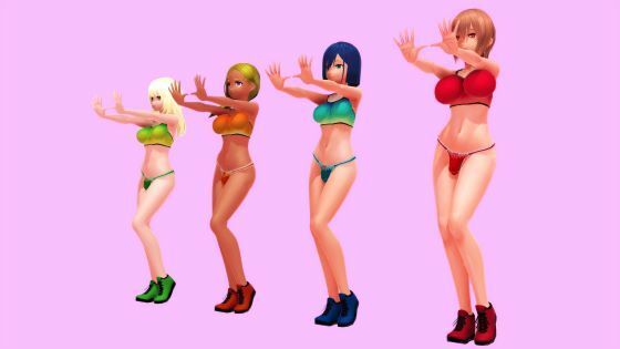 「JK」 【ふたなりダンス】JKたちのチンプラエクササイズ（応援版） ...