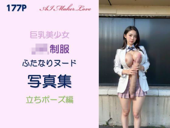 「JK」 巨乳美少女 JK制服 ふたなりヌード写真集 立ちポーズ編 『...