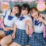 ＜JK＞ 教育実習生が巨根と聞きつけ校内中どこでも求愛ハーレム4Pを仕掛ける学園一美少女トリオ 『高画質』