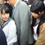 ＜JK＞ 前から後ろから密着する挟み撃ち痴●で強精射精させるW痴女子○生 『高画質』