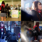 ＜JK＞ 痴●電車＃036 発育バッチリの爆乳J● 『高画質』