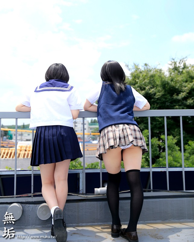＜JK＞ ともことみく Wパイパン女子校生レズビアン 『高画質』