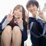 ＜JK＞ マジックミラー号 女子〇生限定 彼女さん！彼氏のチ○ポ当ててください！！【まな編】 『高画質』