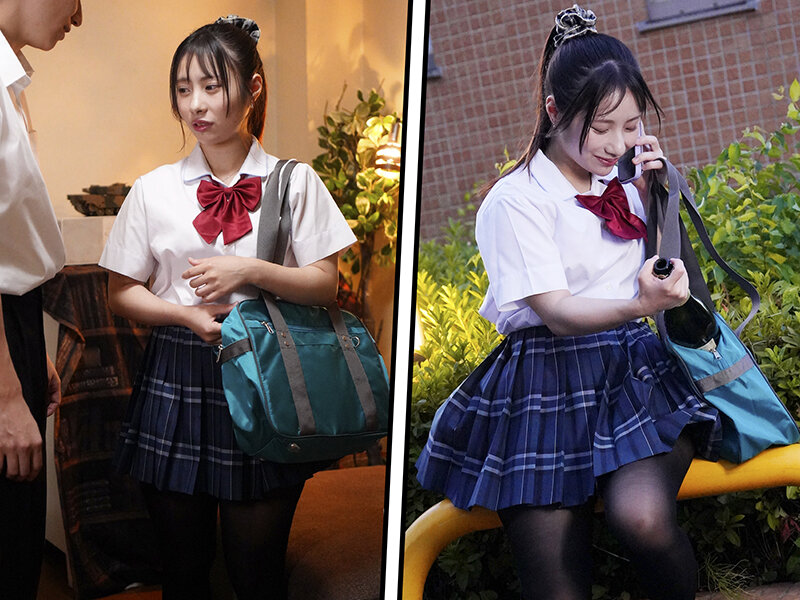 ＜JK＞ 黒パンスト失禁イラマチオ輪● 固定バイブお漏らしさせられたス...