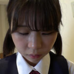 ＜JK＞ よだれダラダラ！幼いおさげの制服女子 『高画質』