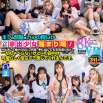 ＜JK＞ 【VR】【8KVR】ボクの部屋はいつの間にかワケあり家出少女たちの溜まり場！Hは決して嫌がらないし何度、中に出しても文句言わない。一切しゃべらないけどHの最中は可愛らしく反応して感じてくれるんです。 『高画質』